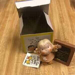 #64876, Dear God Kids Figurine, 1982. Dear God, When it Rains Are you Sad?